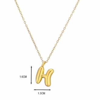 Γυναικείο Ατσάλινο Κολιέ Μονόγραμμα H - Women's Steel Necklace Monogram H