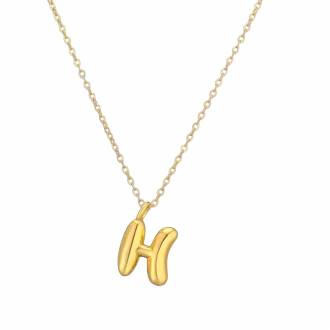 Γυναικείο Ατσάλινο Κολιέ Μονόγραμμα H - Women's Steel Necklace Monogram H