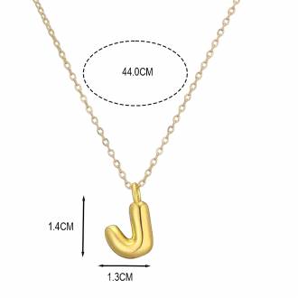 Γυναικείο Ατσάλινο Κολιέ Μονόγραμμα J - Women's Steel Necklace Monogram J