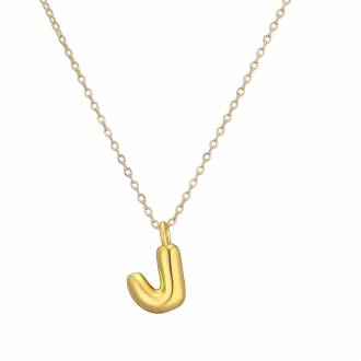 Γυναικείο Ατσάλινο Κολιέ Μονόγραμμα J - Women's Steel Necklace Monogram J