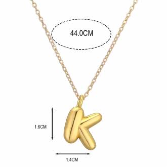 Γυναικείο Ατσάλινο Κολιέ Μονόγραμμα K - Women's Steel Necklace Monogram K