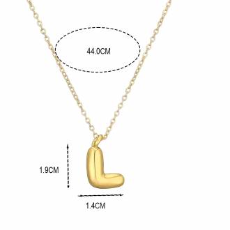 Γυναικείο Ατσάλινο Κολιέ Μονόγραμμα L - Women's Steel Necklace Monogram L