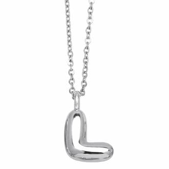 Γυναικείο Ατσάλινο Κολιέ Μονόγραμμα L - Women's Steel Necklace Monogram L