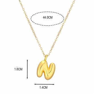 Γυναικείο Ατσάλινο Κολιέ Μονόγραμμα N- Women's Steel Necklace Monogram N