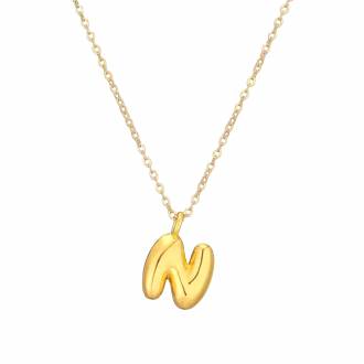 Γυναικείο Ατσάλινο Κολιέ Μονόγραμμα N- Women's Steel Necklace Monogram N