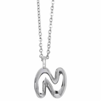 Γυναικείο Ατσάλινο Κολιέ Μονόγραμμα N- Women's Steel Necklace Monogram N