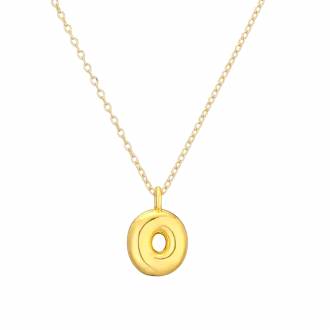 Γυναικείο Ατσάλινο Κολιέ Μονόγραμμα O- Women's Steel Necklace Monogram O