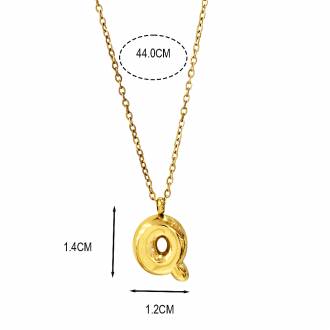 Γυναικείο Ατσάλινο Κολιέ Μονόγραμμα Q - Women's Steel Necklace Monogram Q
