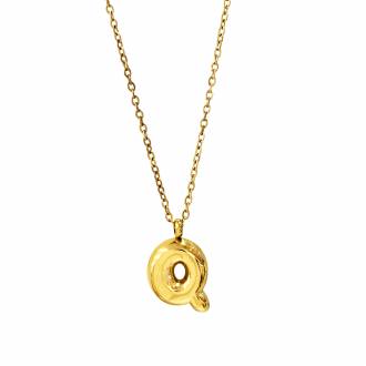 Γυναικείο Ατσάλινο Κολιέ Μονόγραμμα Q - Women's Steel Necklace Monogram Q