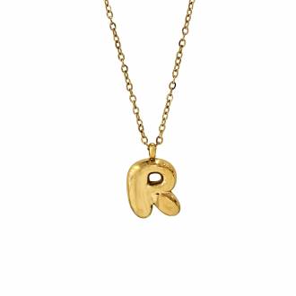 Γυναικείο Ατσάλινο Κολιέ Μονόγραμμα R- Women's Steel Necklace Monogram R