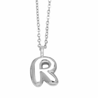 Γυναικείο Ατσάλινο Κολιέ Μονόγραμμα R- Women's Steel Necklace Monogram R