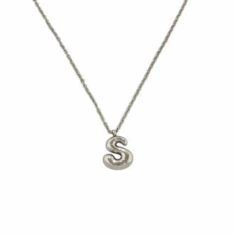 Γυναικείο Ατσάλινο Κολιέ Μονόγραμμα "S"- Women's Steel Necklace Monogram "S"
