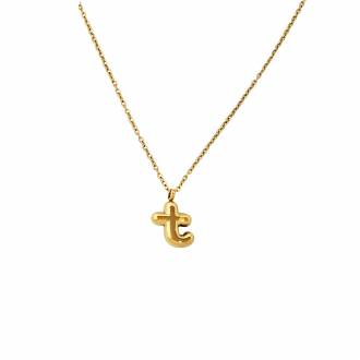 Γυναικείο Ατσάλινο Κολιέ Μονόγραμμα "t"- Women's Steel Necklace Monogram "t"