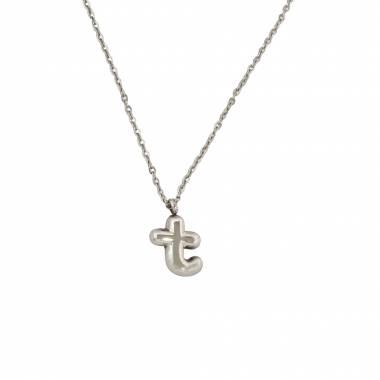 Γυναικείο Ατσάλινο Κολιέ Μονόγραμμα "t"- Women's Steel Necklace Monogram "t"