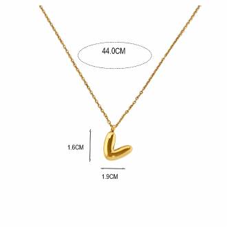 Γυναικείο Ατσάλινο Κολιέ Μονόγραμμα "V"- Women's Steel Necklace Monogram "V"