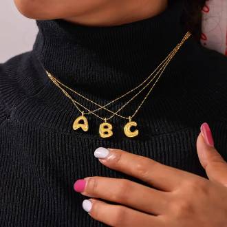 Γυναικείο Ατσάλινο Κολιέ Μονόγραμμα "U"- Women's Steel Necklace Monogram "U"