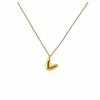 Γυναικείο Ατσάλινο Κολιέ Μονόγραμμα "V"- Women's Steel Necklace Monogram "V"