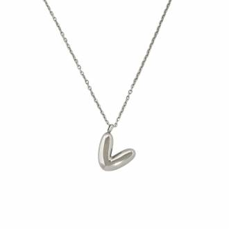Γυναικείο Ατσάλινο Κολιέ Μονόγραμμα "V"- Women's Steel Necklace Monogram "V"