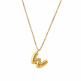 Γυναικείο Ατσάλινο Κολιέ Μονόγραμμα "W"- Women's Steel Necklace Monogram "W"