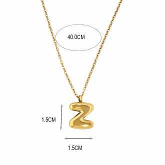 Γυναικείο Ατσάλινο Κολιέ Μονόγραμμα "Z"- Women's Steel Necklace Monogram "Z''