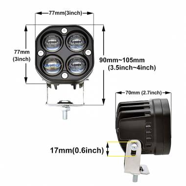Προβολέας εργασίας 4 LED 10-30V - LED work light