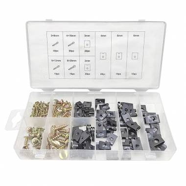 Βίδες & κλιπ U-TYPE σετ 170τμχ - U-clip and screw assortment