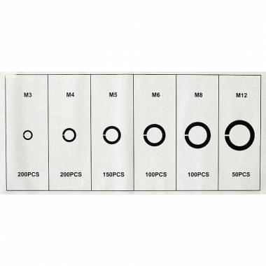 Σετ γκρόβερ γαλβανιζέ 800τμχ - Metric lock washer assortment