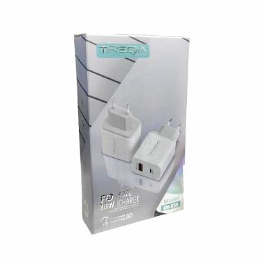 Treqa Γρήγορος φορτιστής 38W 1 USB 3.0+1 Type-C CH-635 - Quick Charger