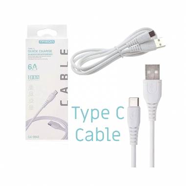 Treqa CA-8643 καλώδιο δεδομένων 1m USB σε Type-C - Fast Charging Cable