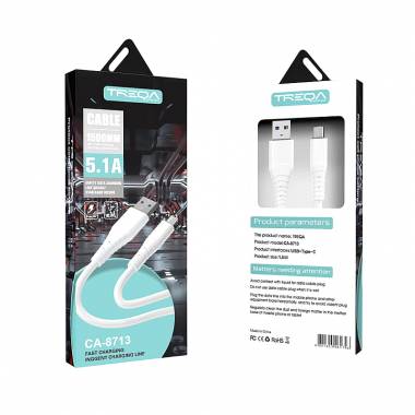 Treqa CA-8713 καλώδιο δεδομένων 1.5m USB σε Type-C - Fast Charging Cable