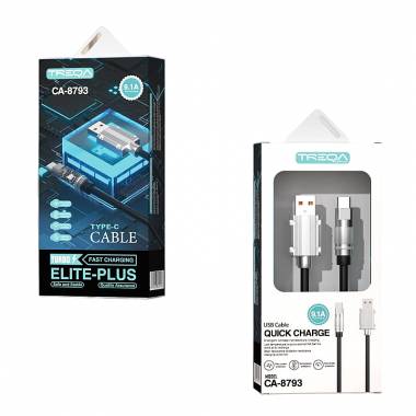 Treqa CA-8793 καλώδιο δεδομένων 1m USB σε Type-C - Elite Plus Cable
