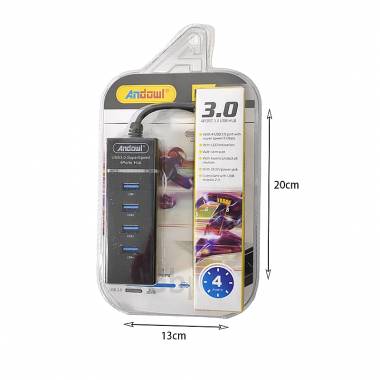 Andowl Q-303 USB 3.0 Hub 4 Θυρών με σύνδεση USB-C - USB HUB
