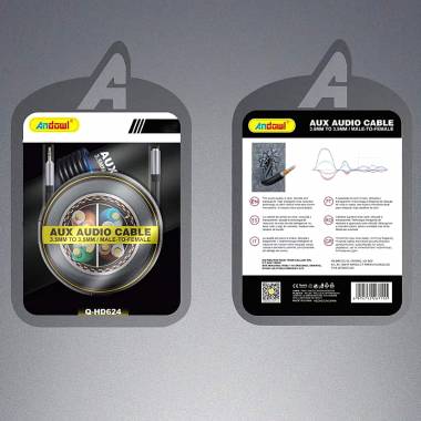 Andowl Καλώδιο ήχου 3.5mm σε 3.5mm 2.0M - AUX Audio Cable male to female Q-HD624