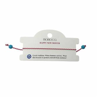 Χειροποίητο βραχιόλι μαρτάκι με χαντρες-Handmade  bracelet with beads
