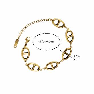 Γυναικείο Ατσάλινο Βραχιόλι Χρυσό - Women's Steel Bracelet