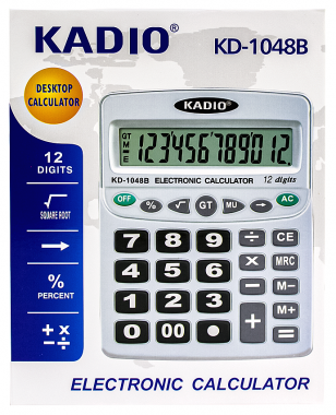 Αριθμομηχανή 12 Ψηφίων με Μεγάλη Οθόνη KD-1048B