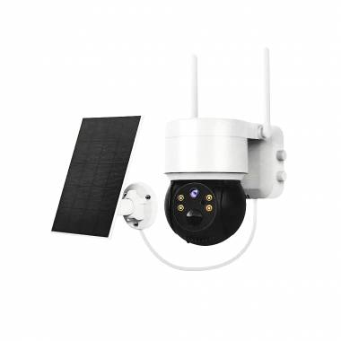 Ασύρματη Ηλιακή IP Κάμερα Ασφαλείας WiFi 3.0MP 1080p PTZ με Αισθητήρα Κίνησης 1146-87 OEM Λευκό