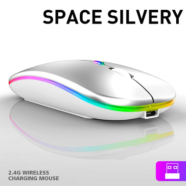 Ασύρματο Ποντίκι RGB 8LED με Usb