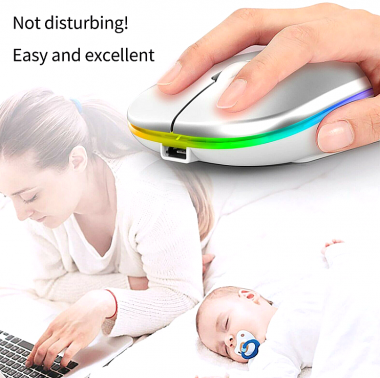 Ασύρματο Ποντίκι RGB 8LED με Usb
