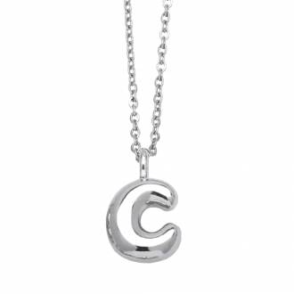 Γυναικείο Ατσάλινο Κολιέ Μονόγραμμα C - Women's Steel Necklace Monogram C