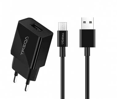 Φορτιστής με Θύρα USB-A και Καλώδιο Lightning 18W Quick Charge 3.0 Μαύρος CS-220