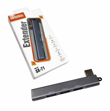 Original SX-71 USB Extender πολλαπλών Χρήσεων με 3 Θύρες USB - Multifunctional Extender USB