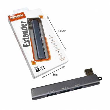 Original SX-71 USB Extender πολλαπλών Χρήσεων με 3 Θύρες USB - Multifunctional Extender USB