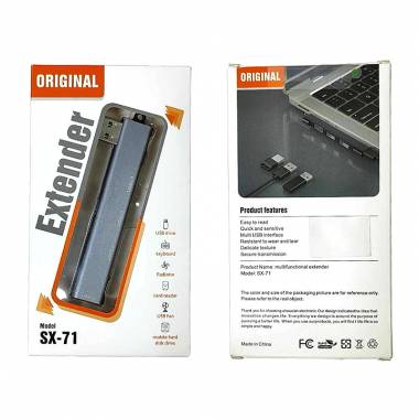 Original SX-71 USB Extender πολλαπλών Χρήσεων με 3 Θύρες USB - Multifunctional Extender USB