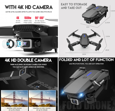 Drone 4K HD με Διπλή Κάμερα Wifi