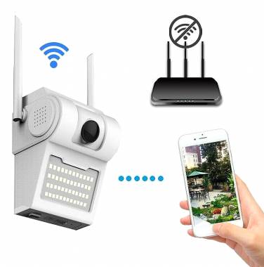 Εξωτερική Ασύρματη Λάμπα Κάμερα Τοίχου Wall Lamp Camera V380 - Αδιάβροχη