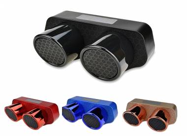 Φορητό Διπλό Ηχείο Bluetooth Εξάτμιση 10w BT/USB/TF/AUX