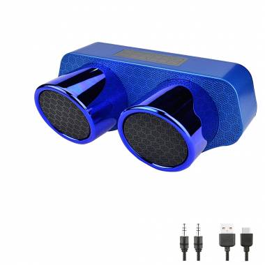 Φορητό Διπλό Ηχείο Bluetooth Εξάτμιση 10w BT/USB/TF/AUX