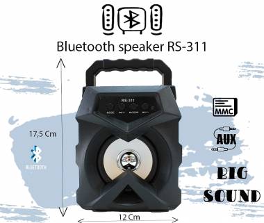 Φορητό Ηχείο Bluetooth Led 3 ιντσών RS-312 USB/SD/AUX