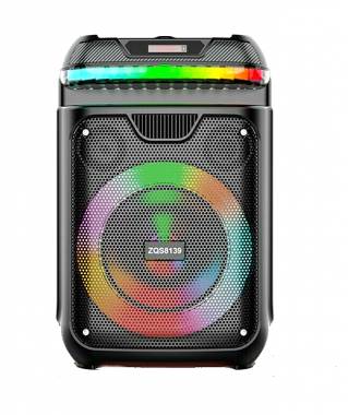 Φορητό Ηχείο Εξωτερικού Χώρου 20w Bluetooth RGB CARBON SUPER BASS (USB,FM,AUX,καλώδιο Micro USB) με Δώρο Μικρόφωνο
